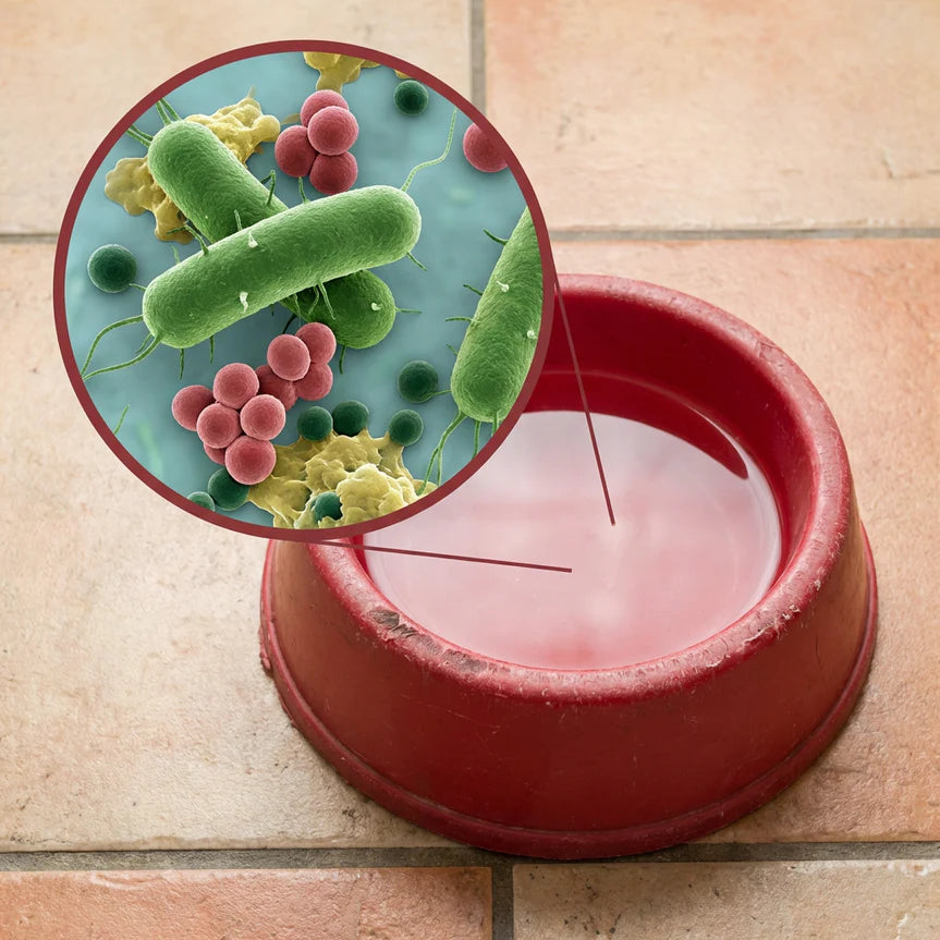 Dirty water bowl vs clean fountain water